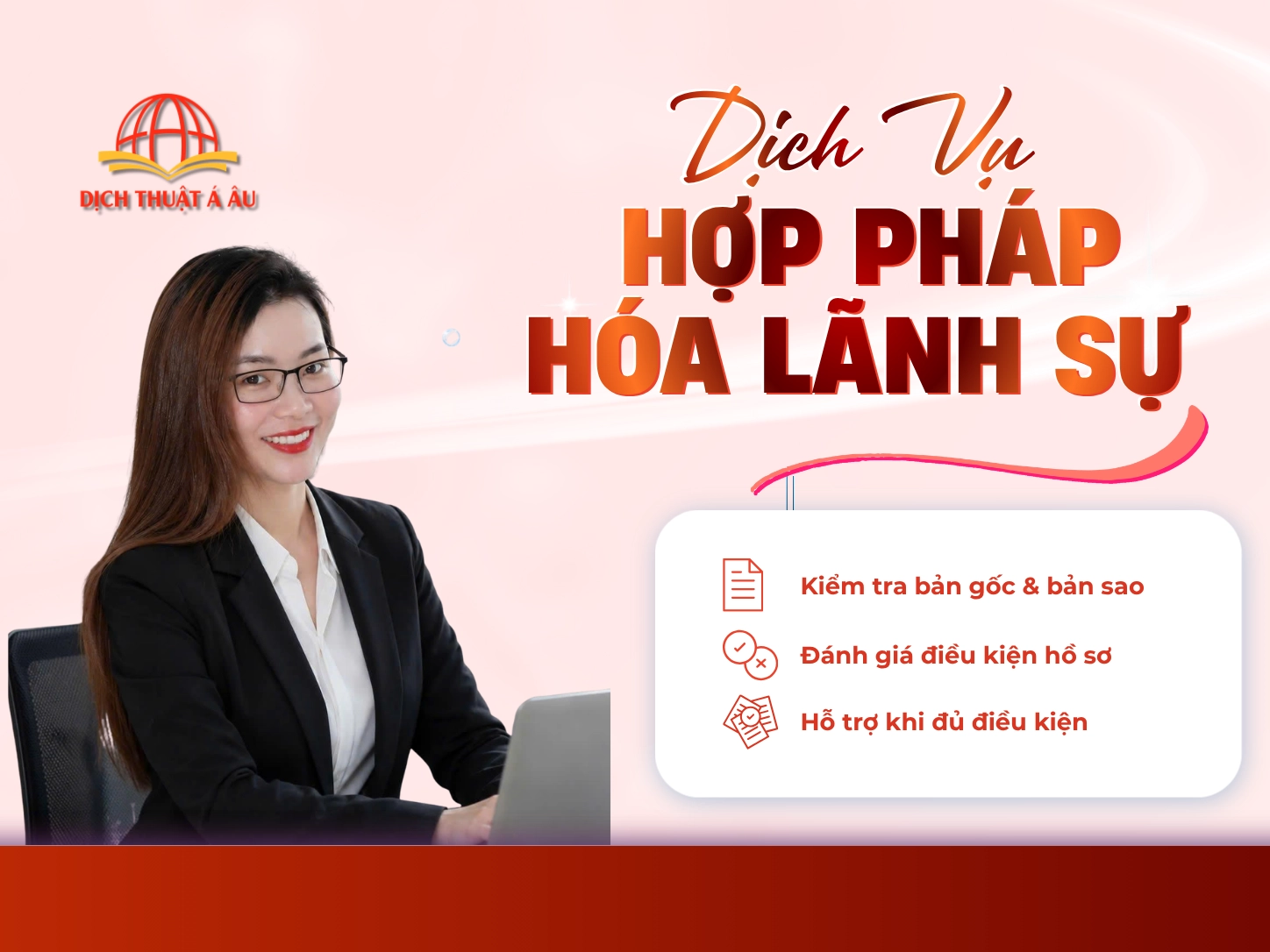 Đội ngũ DỊCH THUẬT Á ÂU tại văn phòng tiếp nhận hồ sơ