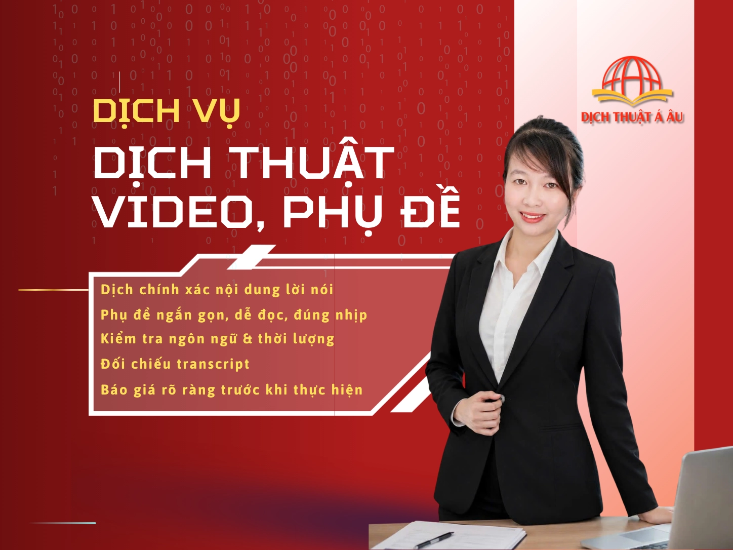 Đội ngũ DỊCH THUẬT Á ÂU tại văn phòng tiếp nhận hồ sơ
