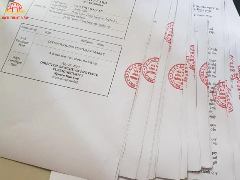 Dịch thuật công chứng hồ sơ xin visa
