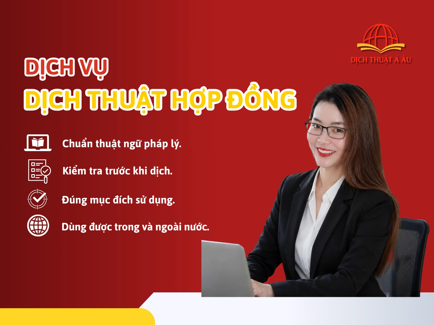 Đội ngũ DỊCH THUẬT Á ÂU tại văn phòng tiếp nhận hồ sơ